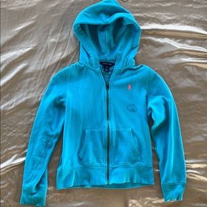 cropped blue mini jacket